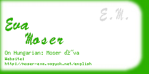 eva moser business card